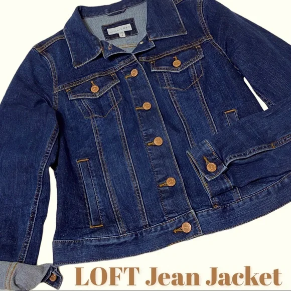 LOFT Jackets Coats Loft Short Denim Medium Wash Jean Jacket